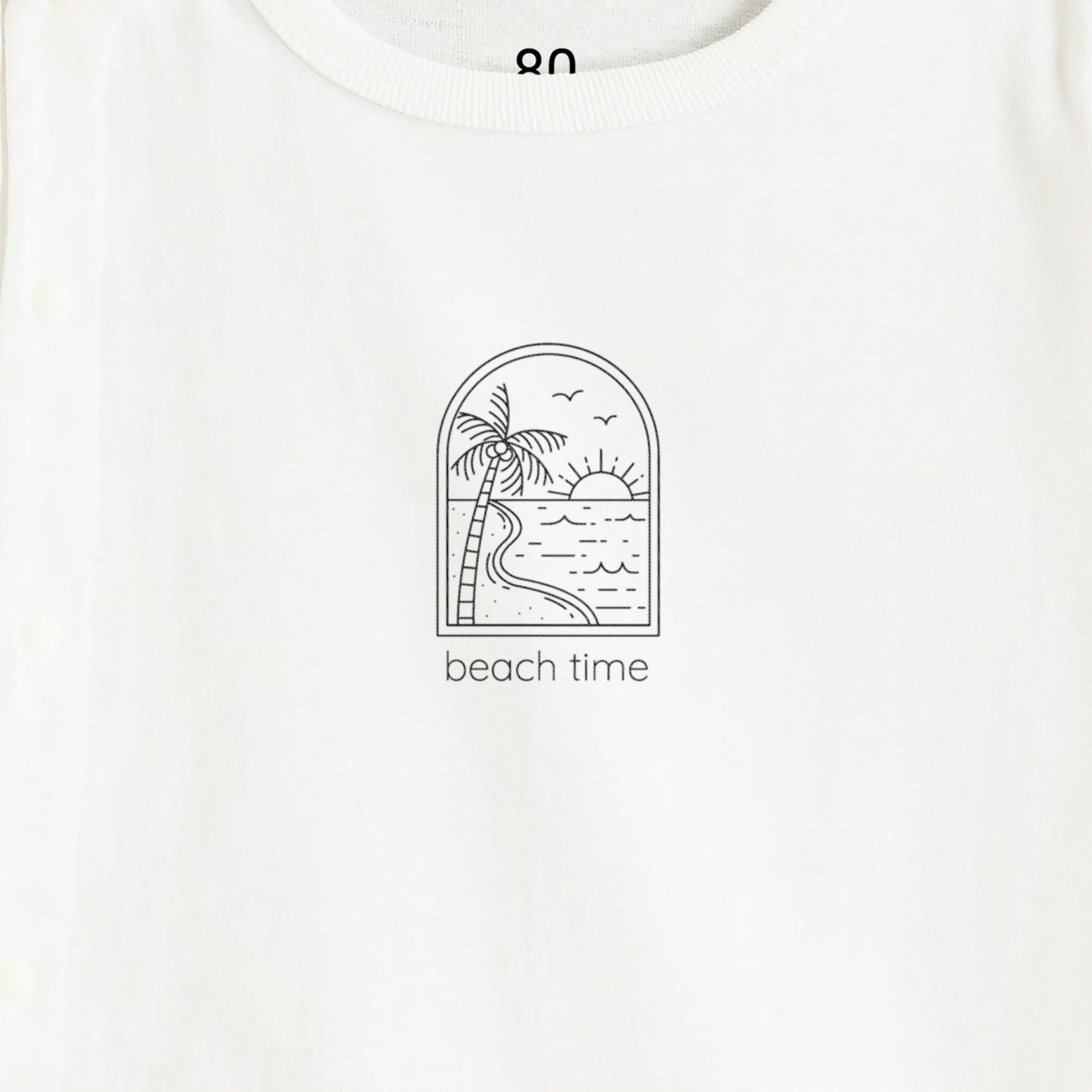 Beach Time ベビー カバーオール ロゴ 刺繍