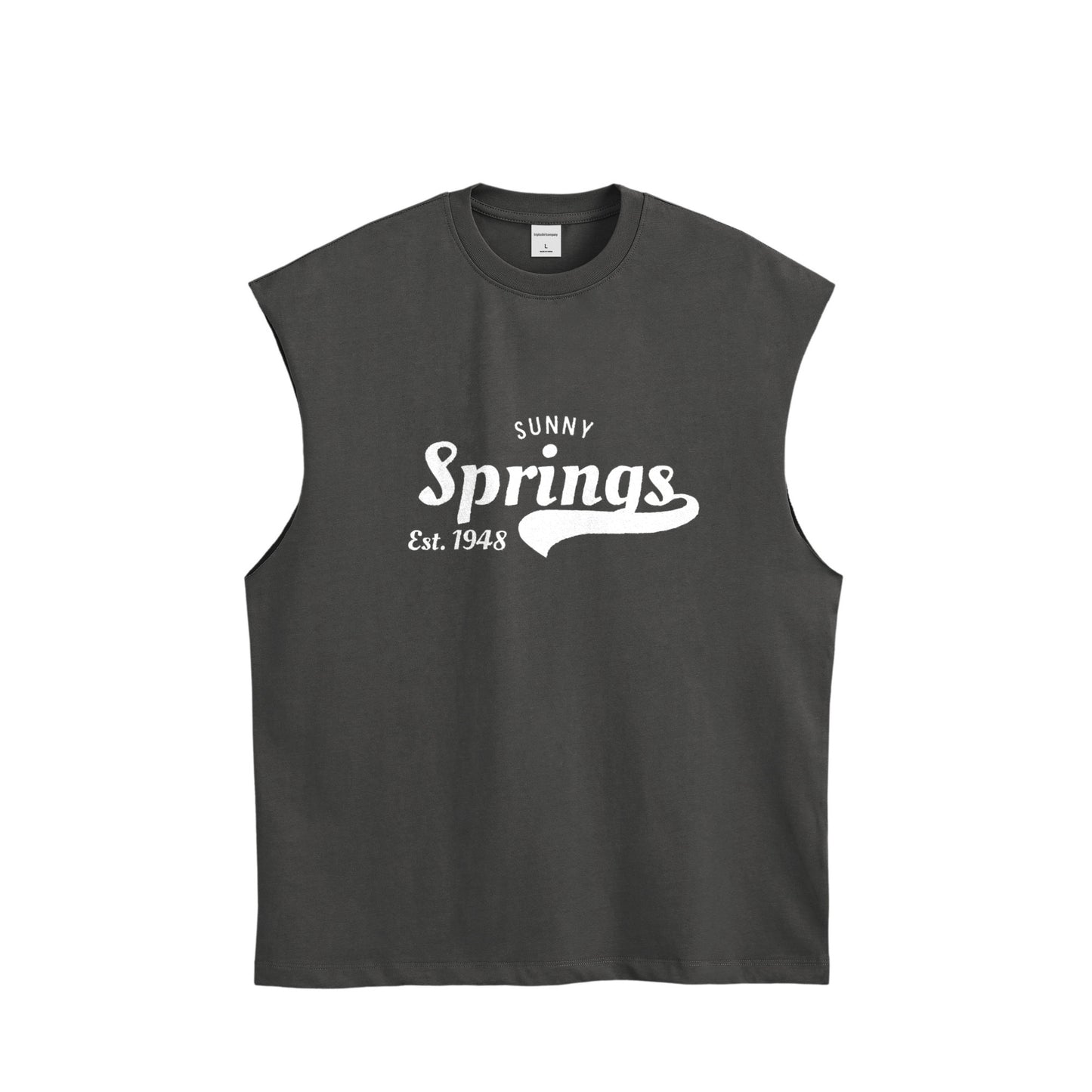 リンクコーデ Springs メンズタンクトップ チャコール