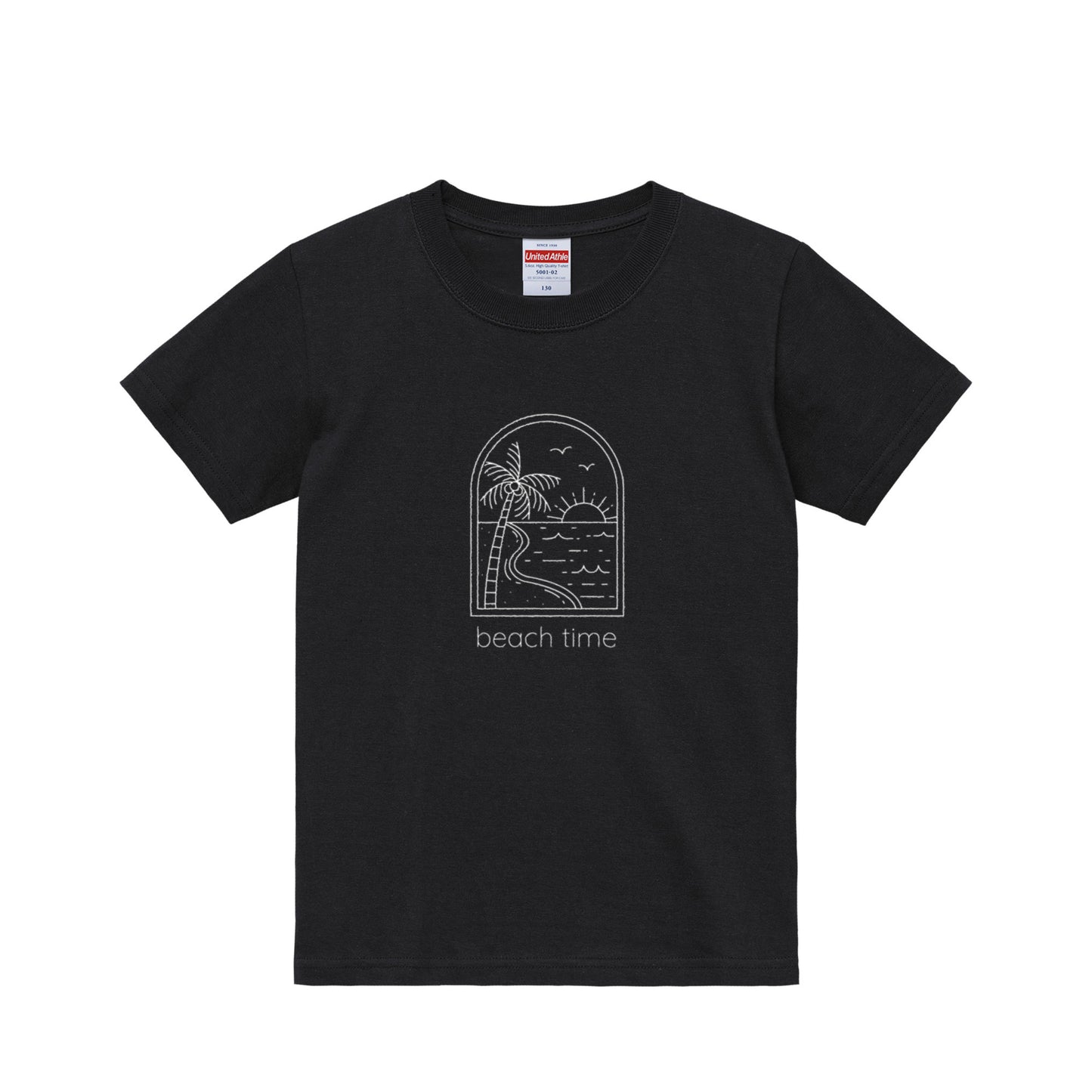 Beach Time キッズ Tシャツ ブラック