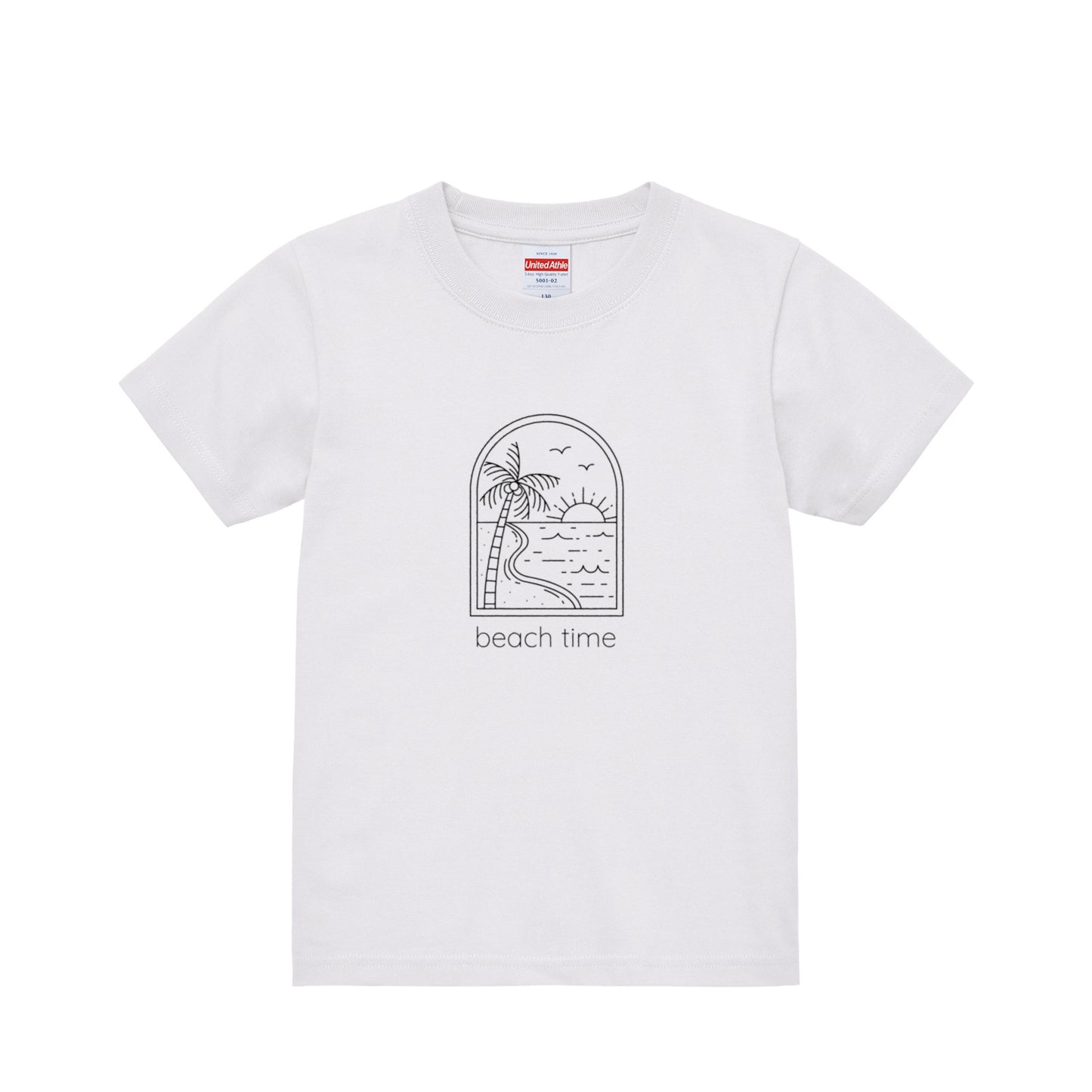 Beach Time キッズ Tシャツ ホワイト