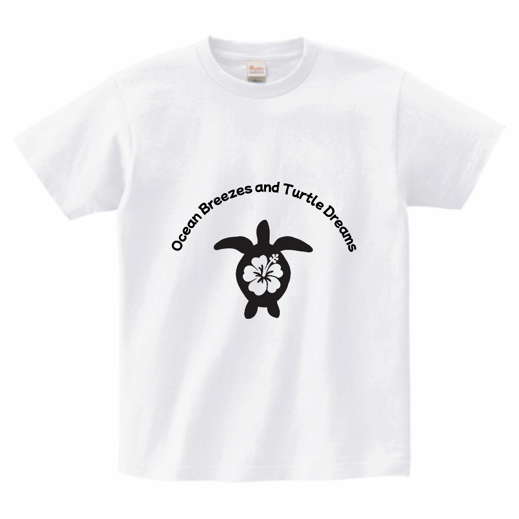 【Turtle Dreams】ビッグロゴ 大人用Tシャツ (ホワイト)