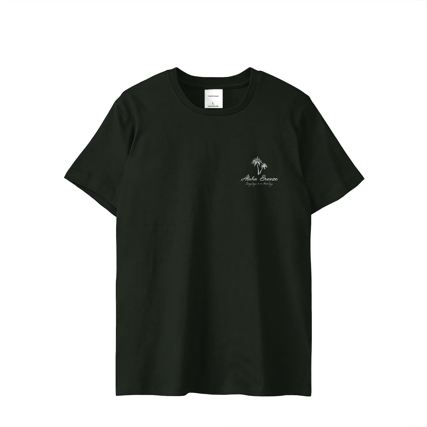 Aloha Breeze 大人用 ミニロゴ Tシャツ ブラック
