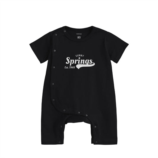 リンクコーデ Springs ベビー カバーオール ブラック