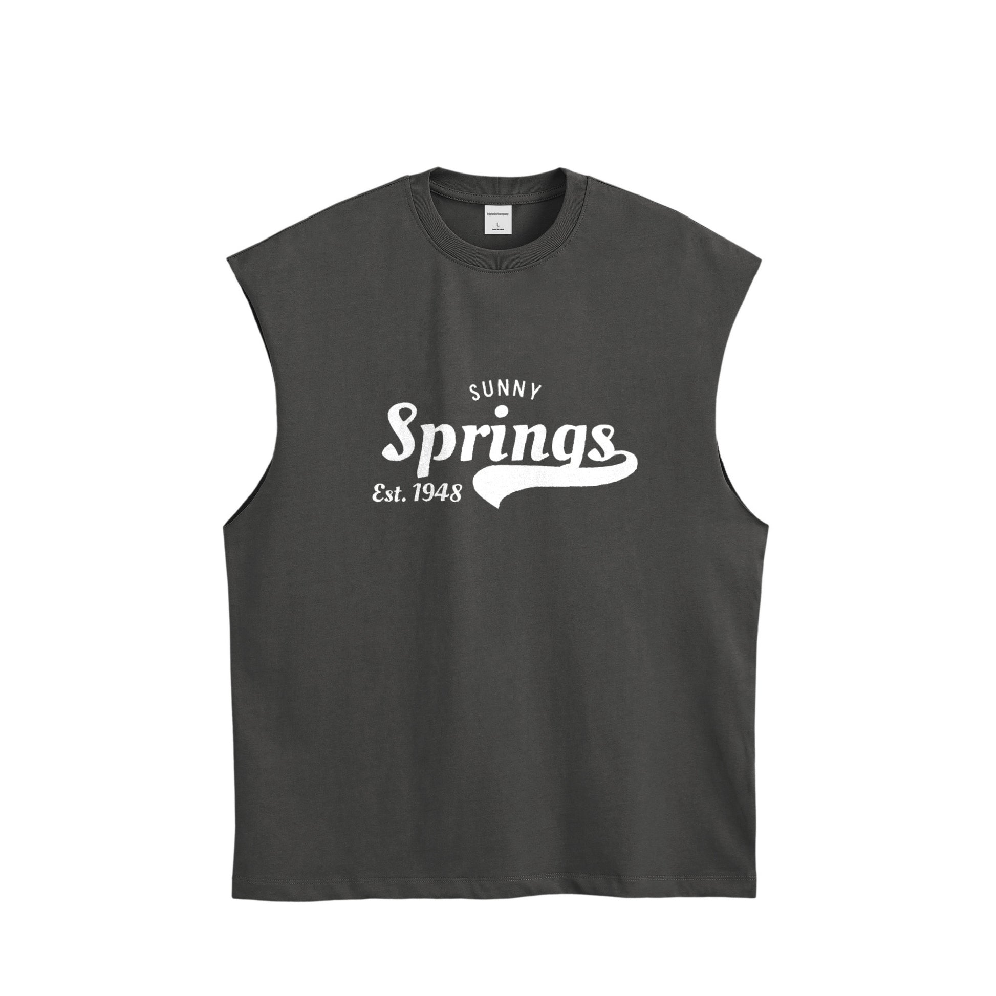 リンクコーデ Springs メンズタンクトップ チャコール