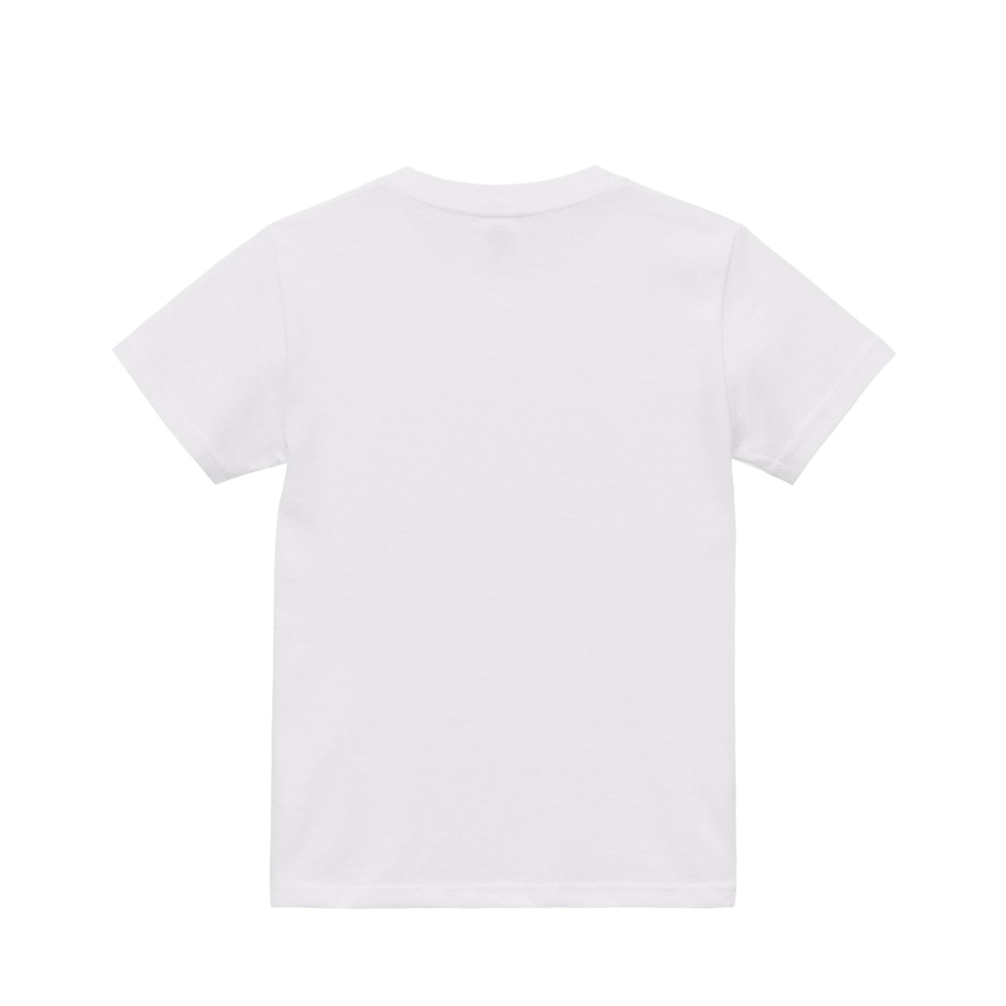 【Beach Time】キッズTシャツ｜親子＆ペットとおそろいOK｜丈夫なコットン100%モノトーンT （ホワイト）