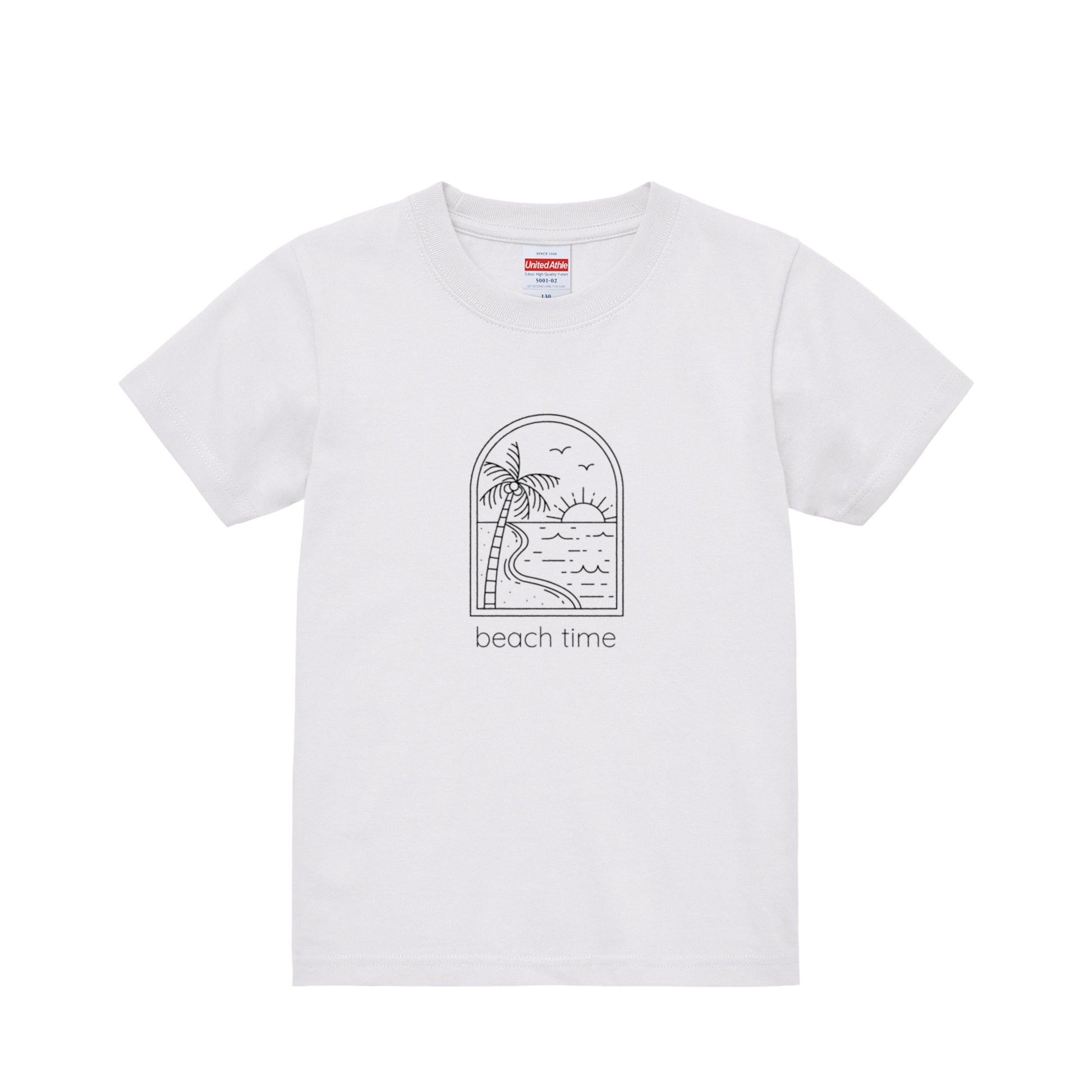 Beach Time キッズ Tシャツ ホワイト