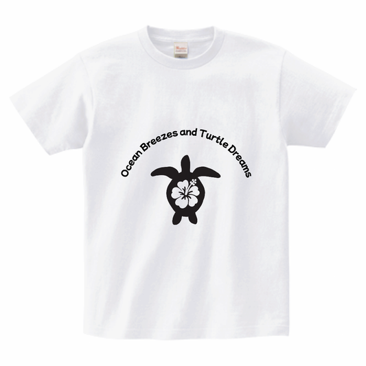 【Turtle Dreams】ビッグロゴ 大人用Tシャツ　（ホワイト）