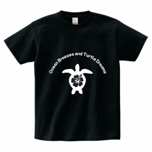 【Turtle Dreams】ビッグロゴ 大人用Tシャツ　（ブラック）