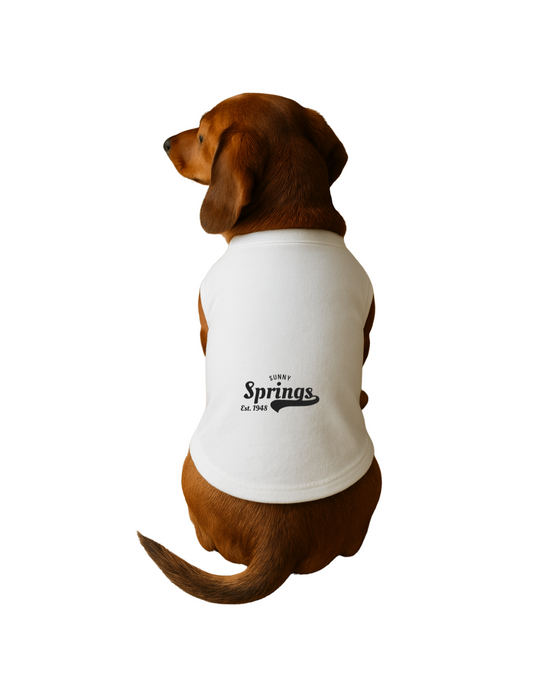 【Springs】ペット用Tシャツ｜夏向け薄手／リンクコーデ対応／小型犬～大型犬OK（XS～5XL）（ホワイト）